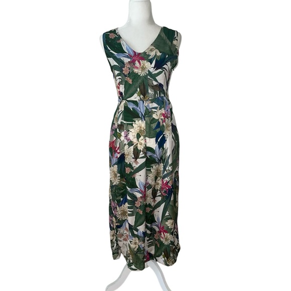 Women’s Chepè Italy Multicolor Floral Jumpsuit Romper Size Medium - Picture 5 of 6